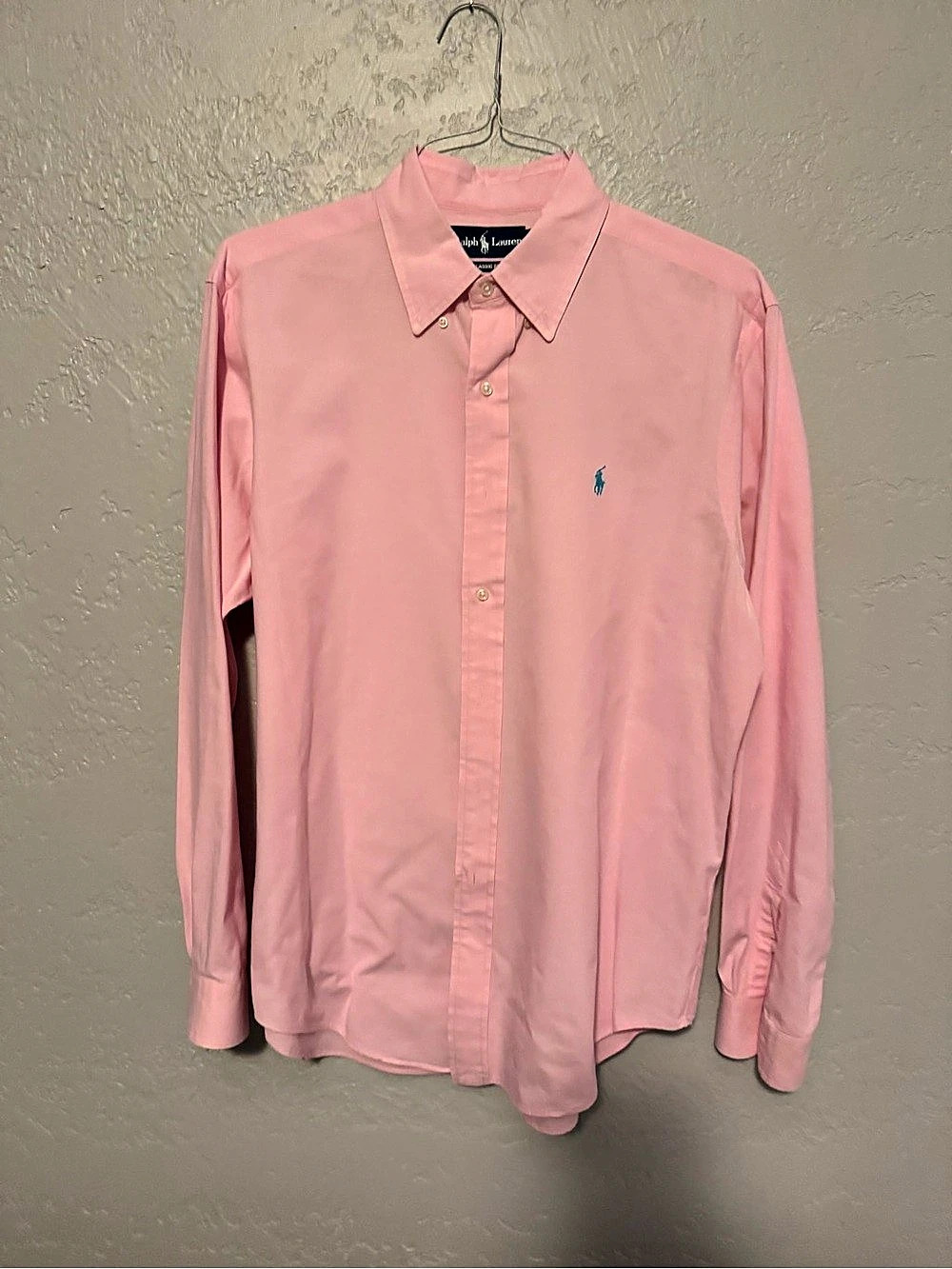 Ralph Lauren Classic Fit Button Down Shirt in Pink Size Large